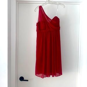 Formal Red one shoulder dress. Size 8. Great condition.